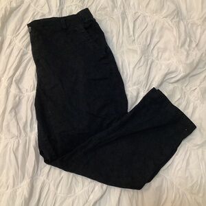 Black Canvas Chino Pants